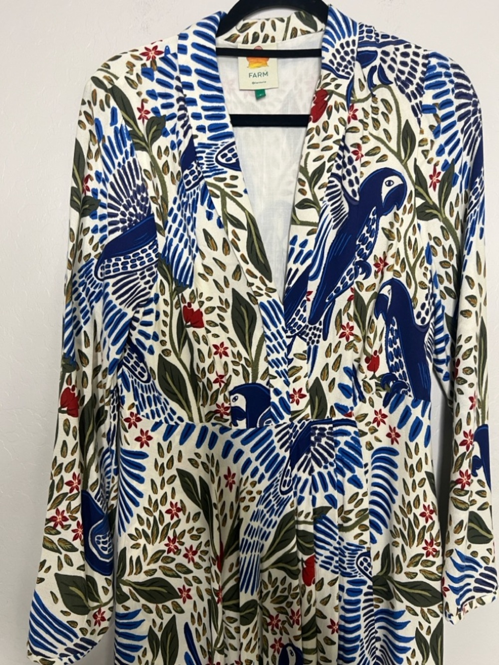 FARM RIo Macaw Flight" Maxi Dress by the Brazilian  size Large - Picture 5 of 12